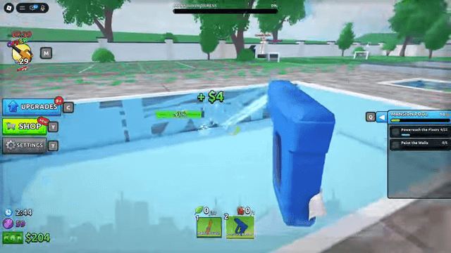 Mansion Pool has separate washing and painting counters.